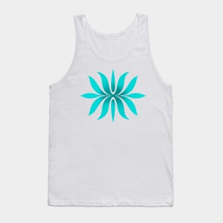 blue leaf doodle Tank Top